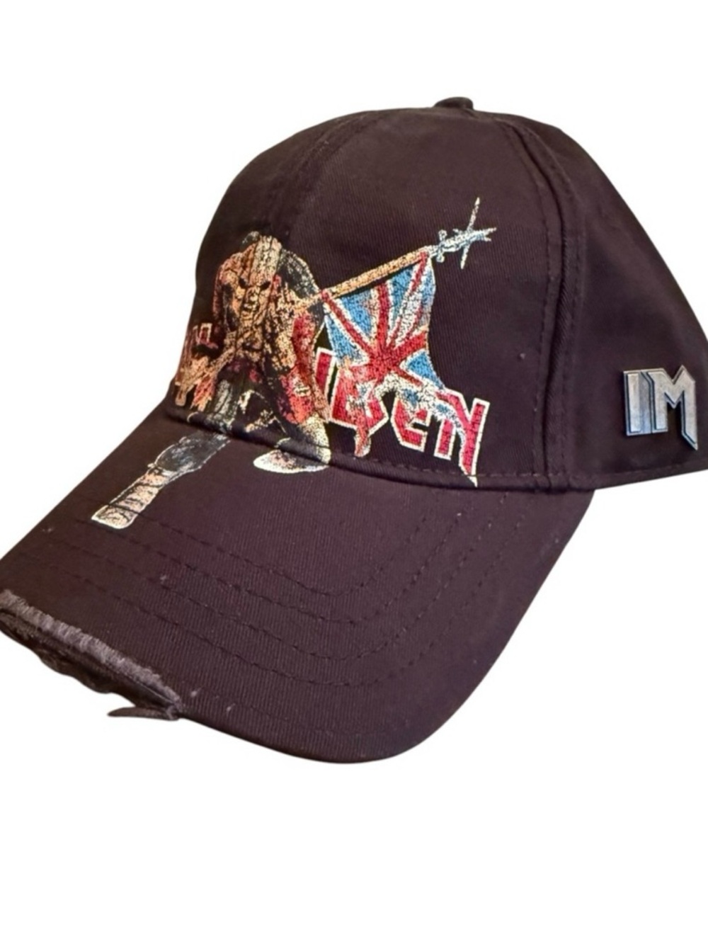 Iron Maiden The Trooper Black Distressed Cap Strapback Hat Licensed OSFA 2010